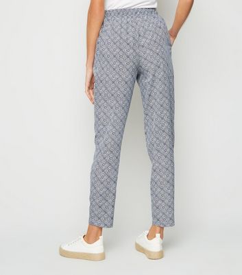 new look patterned trousers