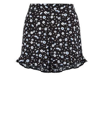 black patterned shorts