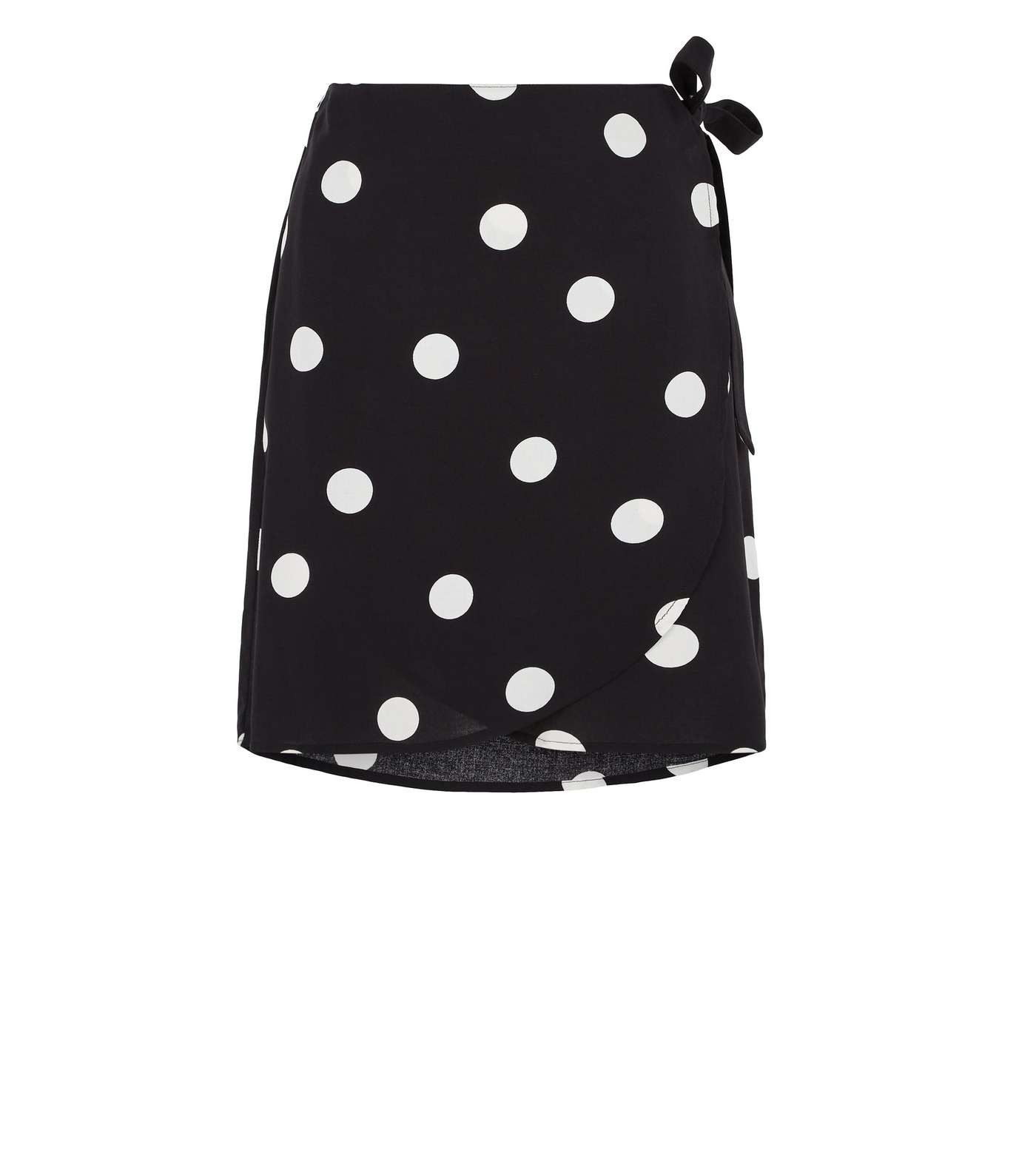 Black Spot Wrap Mini Skirt  Image 4