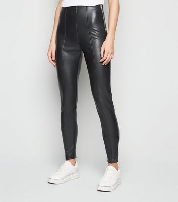 Womens black clearance coated leggings