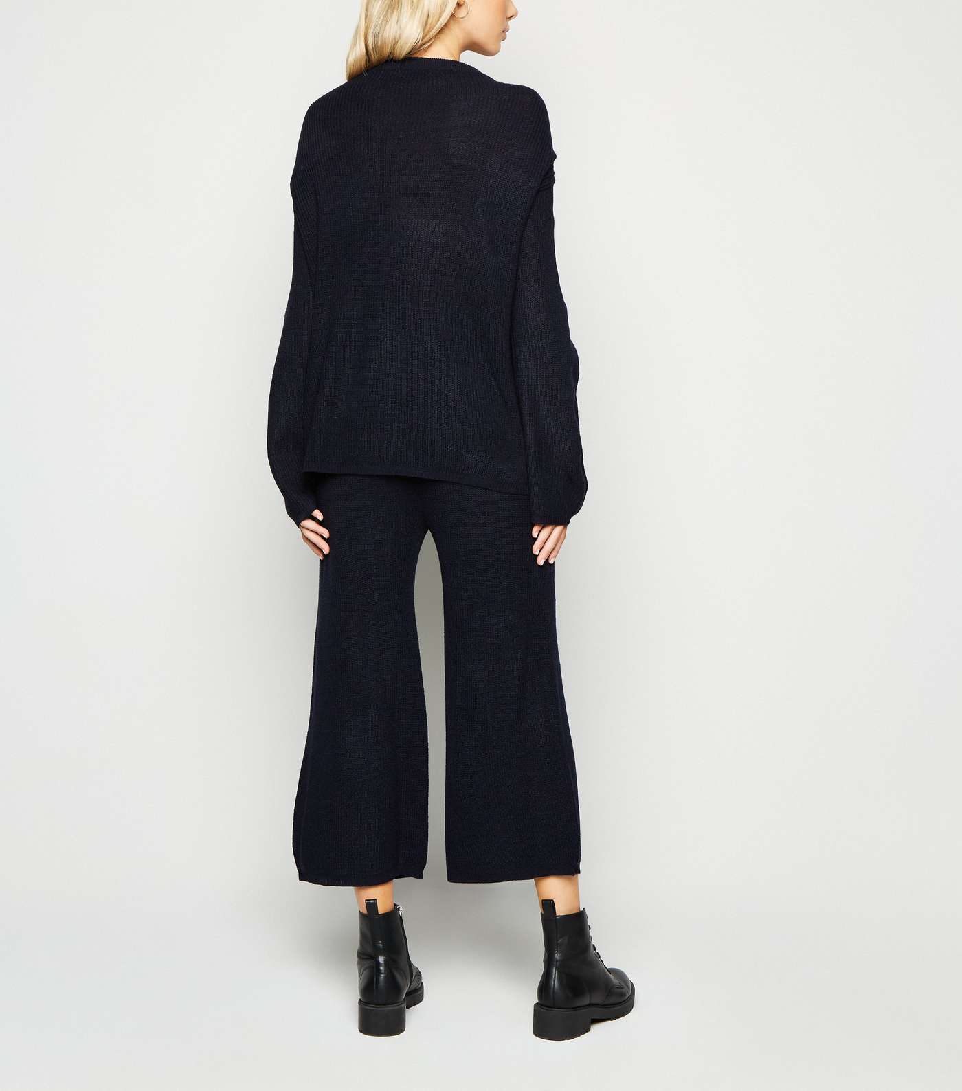 Brave Soul Navy Knit Jumper and Trousers Set Image 2