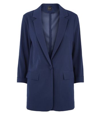 navy crepe blazer