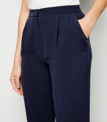 Kotty Regular Fit Women Regular Length Navy Blue Trousers