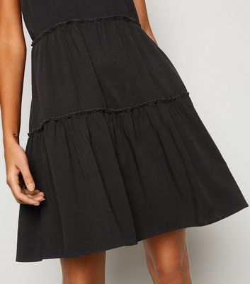 Black Strappy Tie Back Sundress New Look