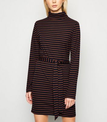 Brave Soul Navy Stripe Jersey Dress 