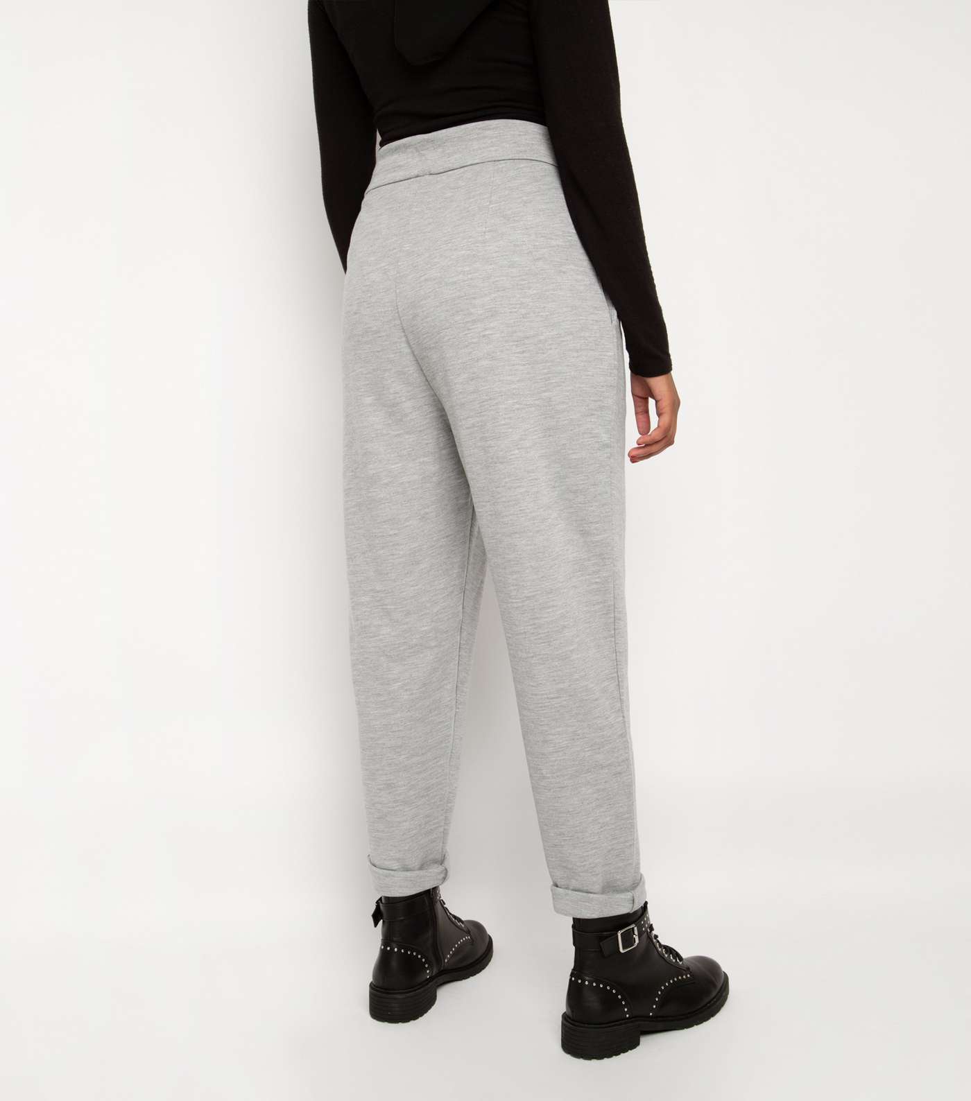 Till We Cover Pale Grey Contrast Waist Joggers Image 3