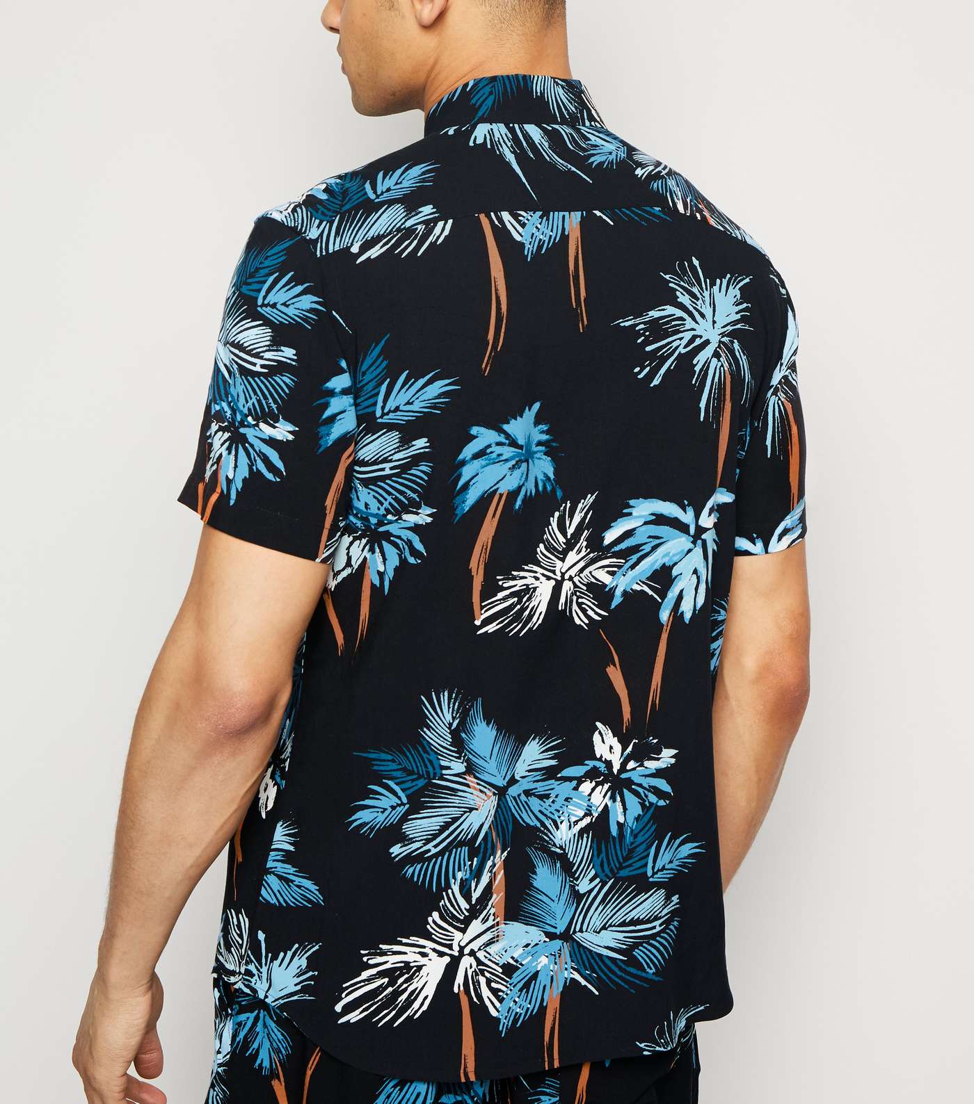 Blue Tropical Print Lightweight Shirt Image 3