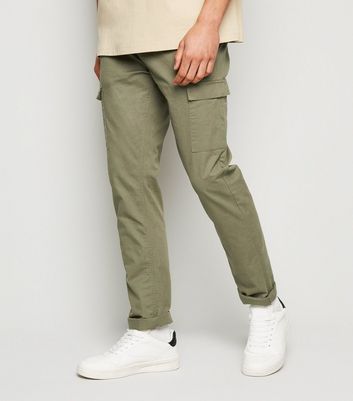 new look khaki cargo trousers