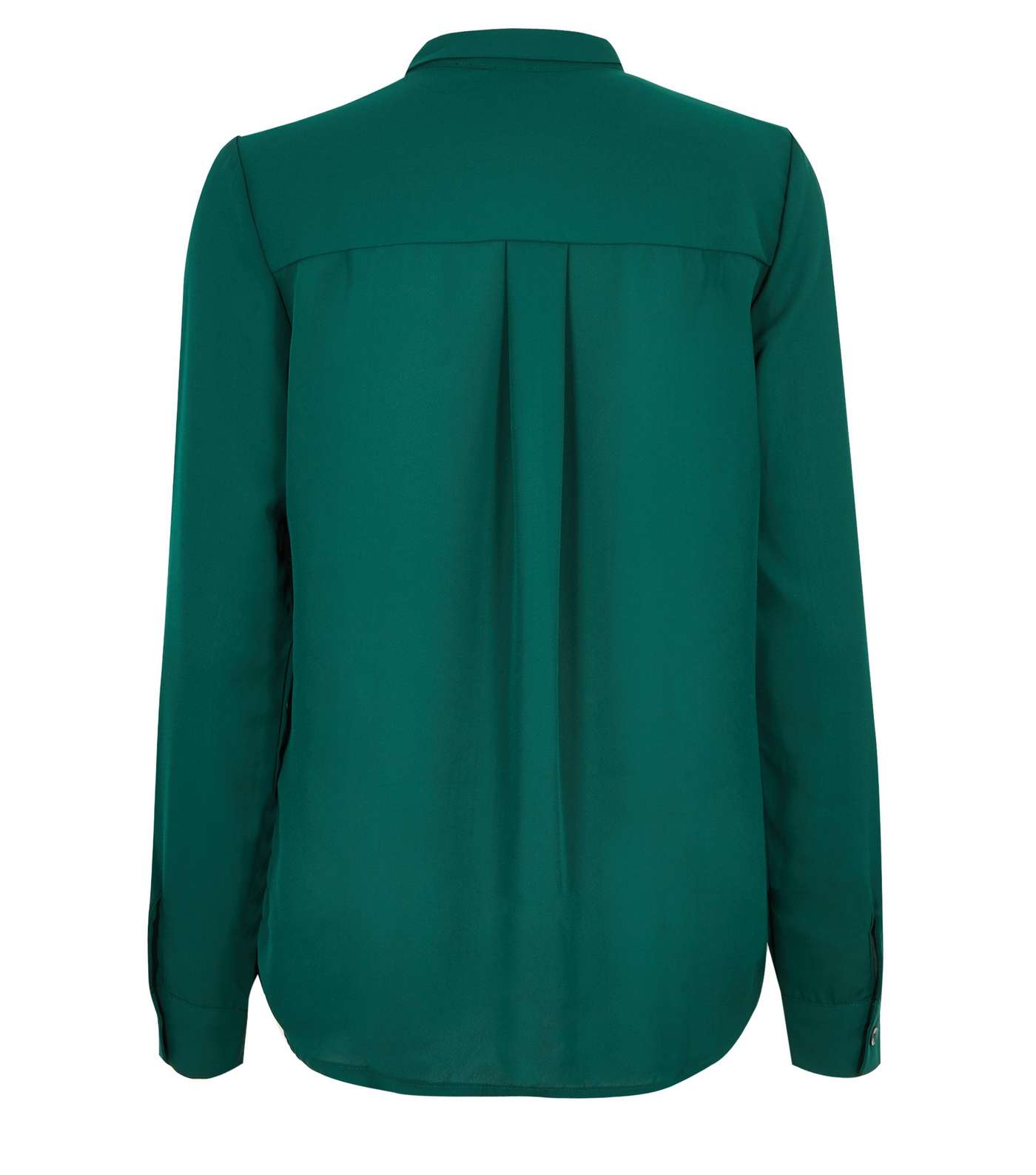 Dark Green Long Sleeve Button Up Shirt Image 2