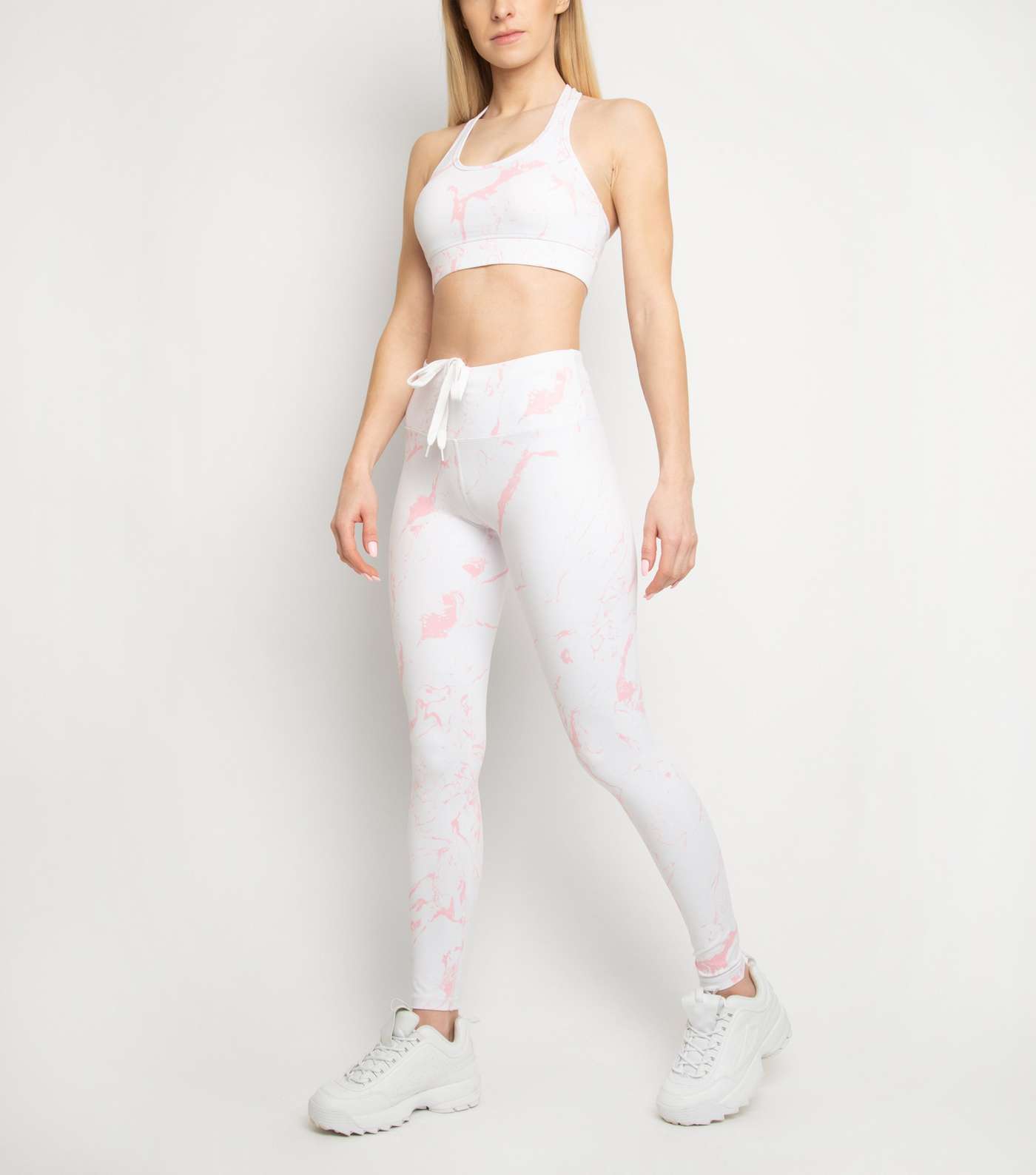 Sculpt Pink Marble Print Sports Leggings Image 2