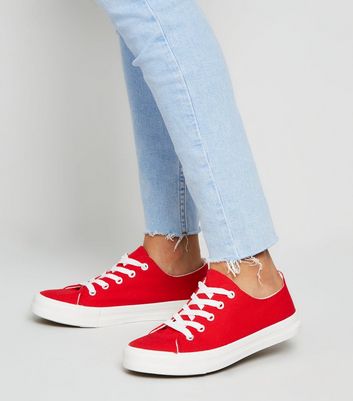 girls red trainers