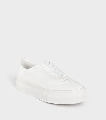 New look white sale platform trainers