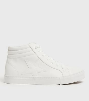 white high top trainer