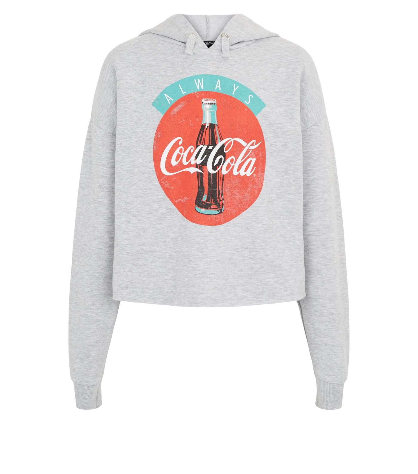 Girls Grey Coca Cola Logo Hoodie Image 4
