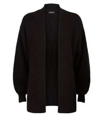 new look long black cardigan