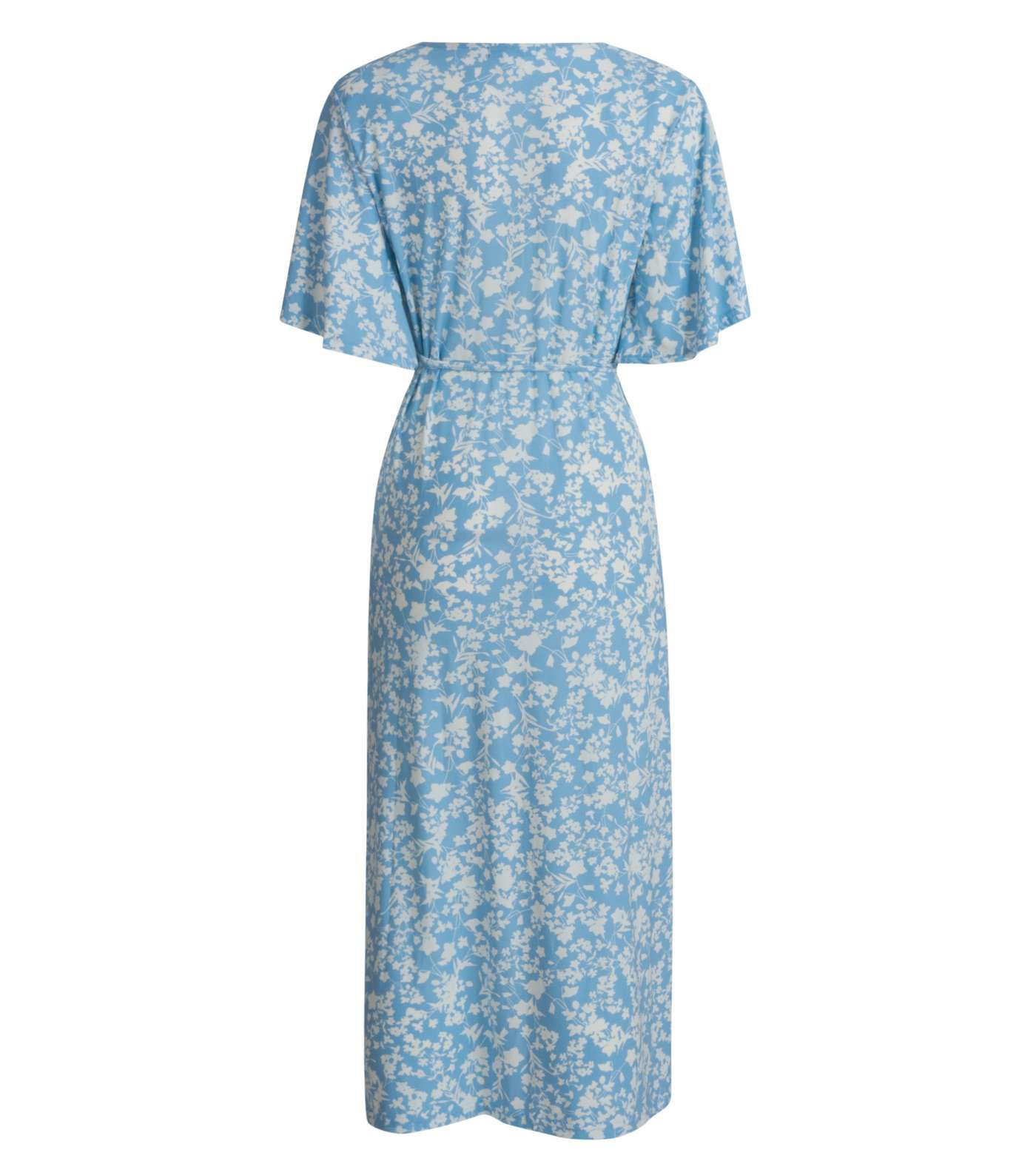 Blue Vanilla Pale Blue Floral Tea Midi Dress Image 6