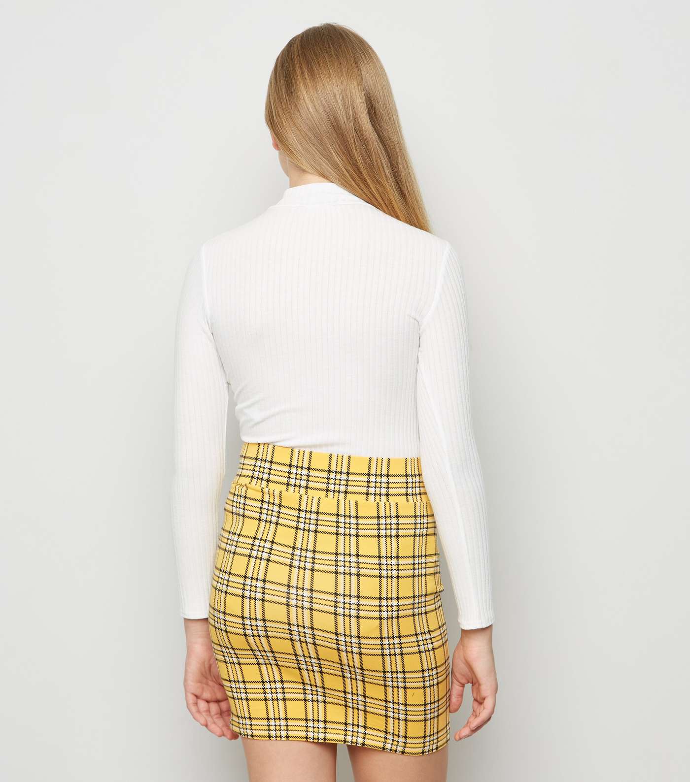 Girls Yellow Check Ring Tube Skirt Image 3