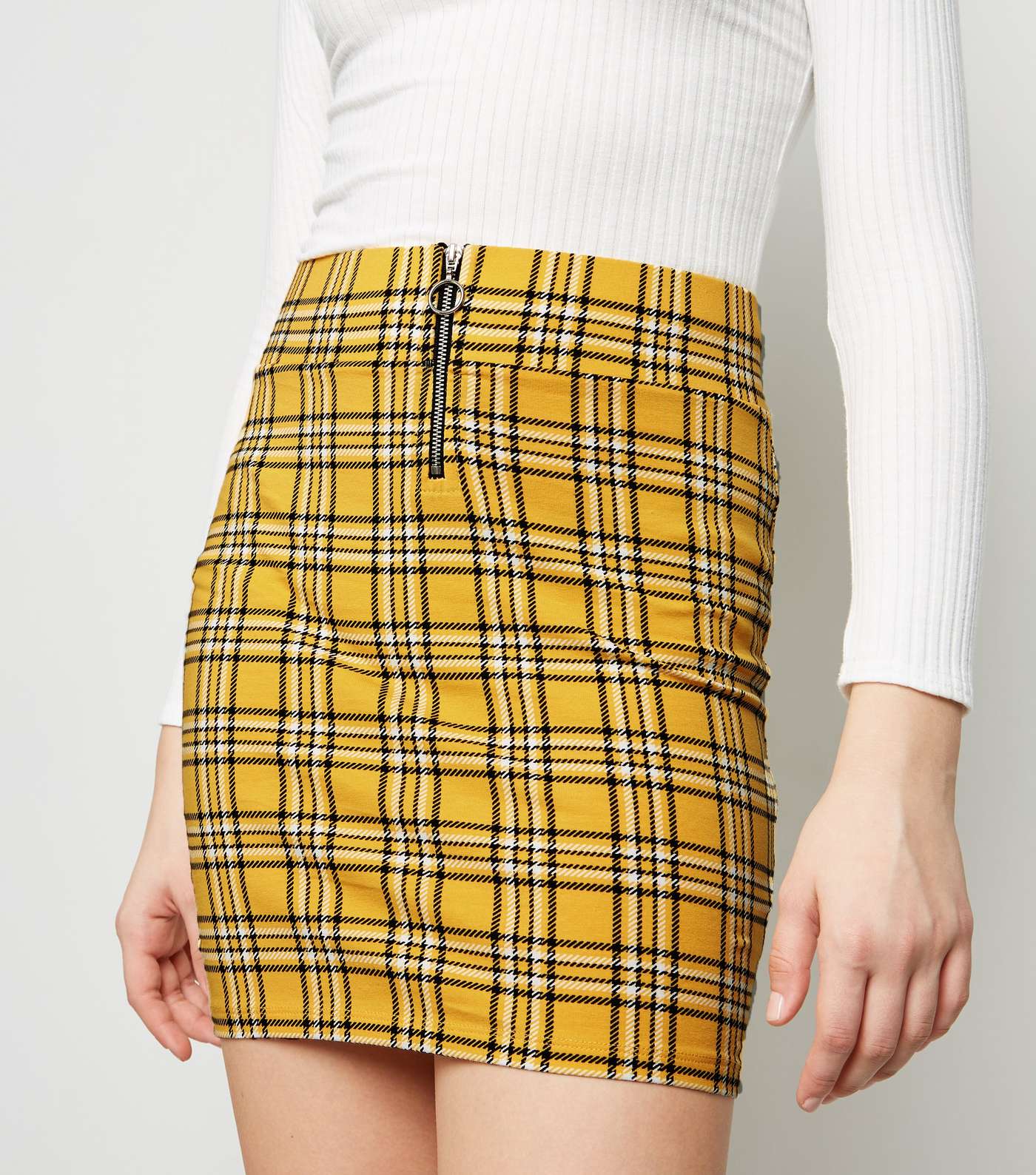 Girls Yellow Check Ring Tube Skirt Image 5