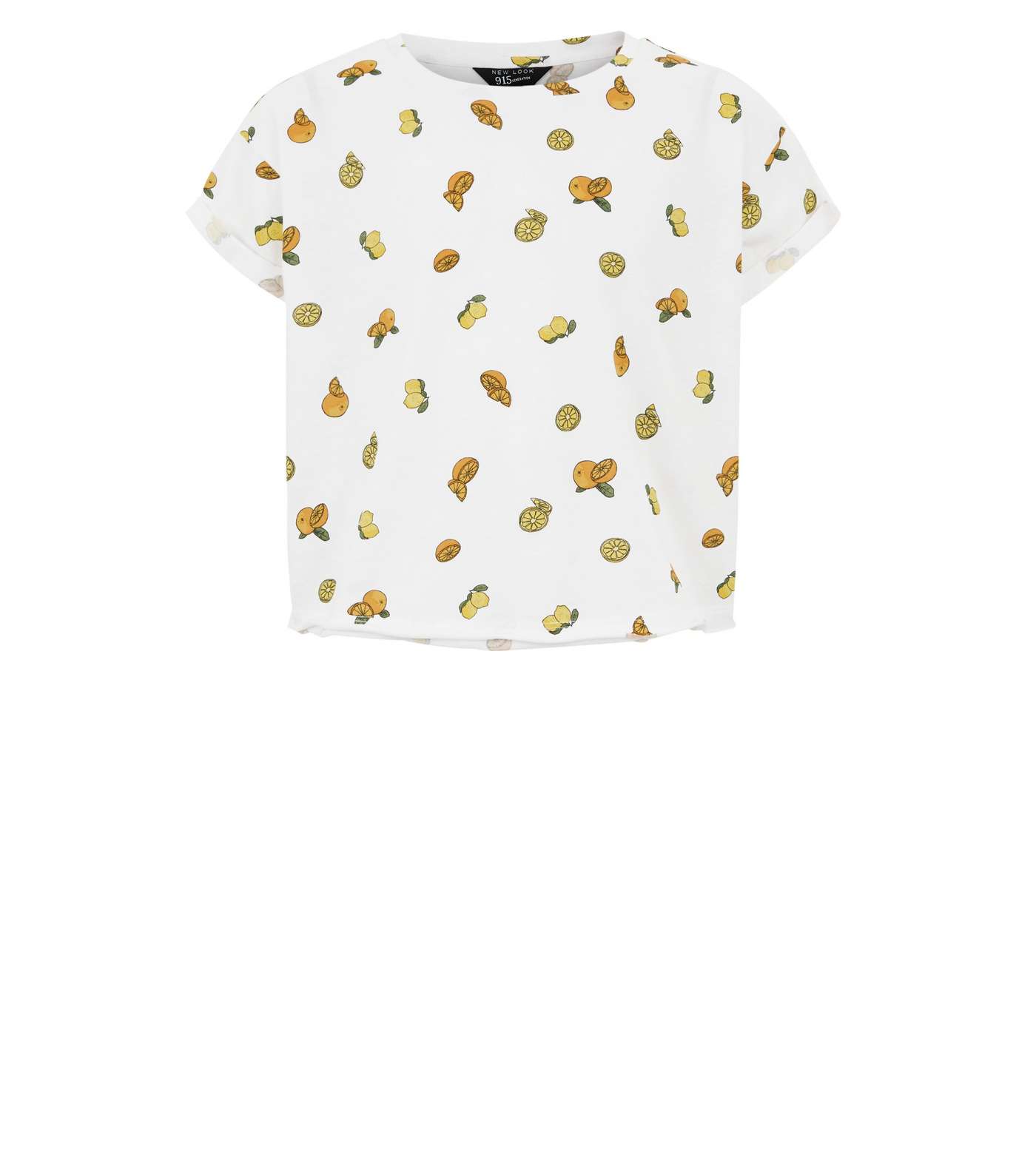 Girls White Fruit Print T-Shirt Image 4
