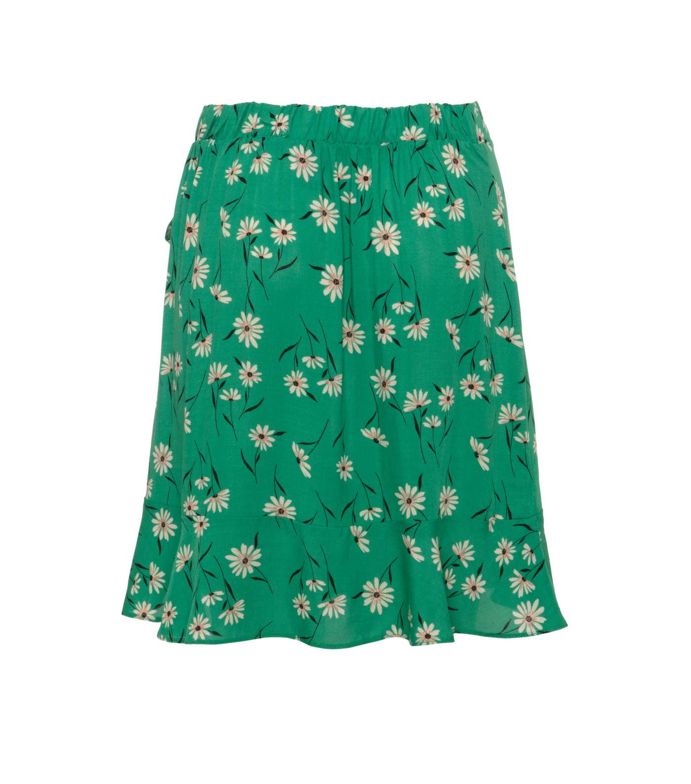Green Daisy Wrap Ruffle Mini Skirt  Image 2