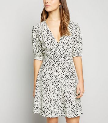 white wrap dress mini