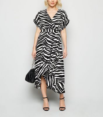 Petite zebra shop print dress