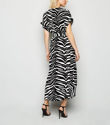 new look zebra midi dress