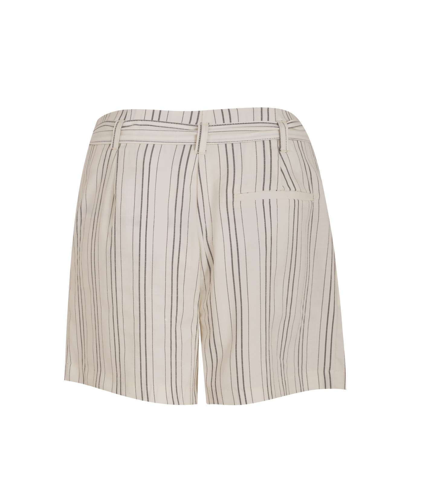 Tall Cream Stripe Linen Look Shorts Image 2