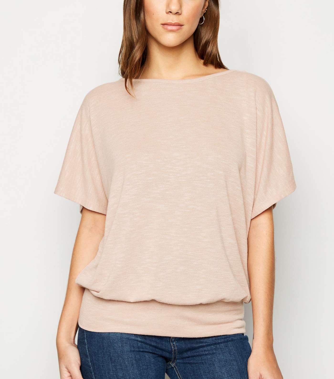Mid Pink Fine Knit Batwing Top