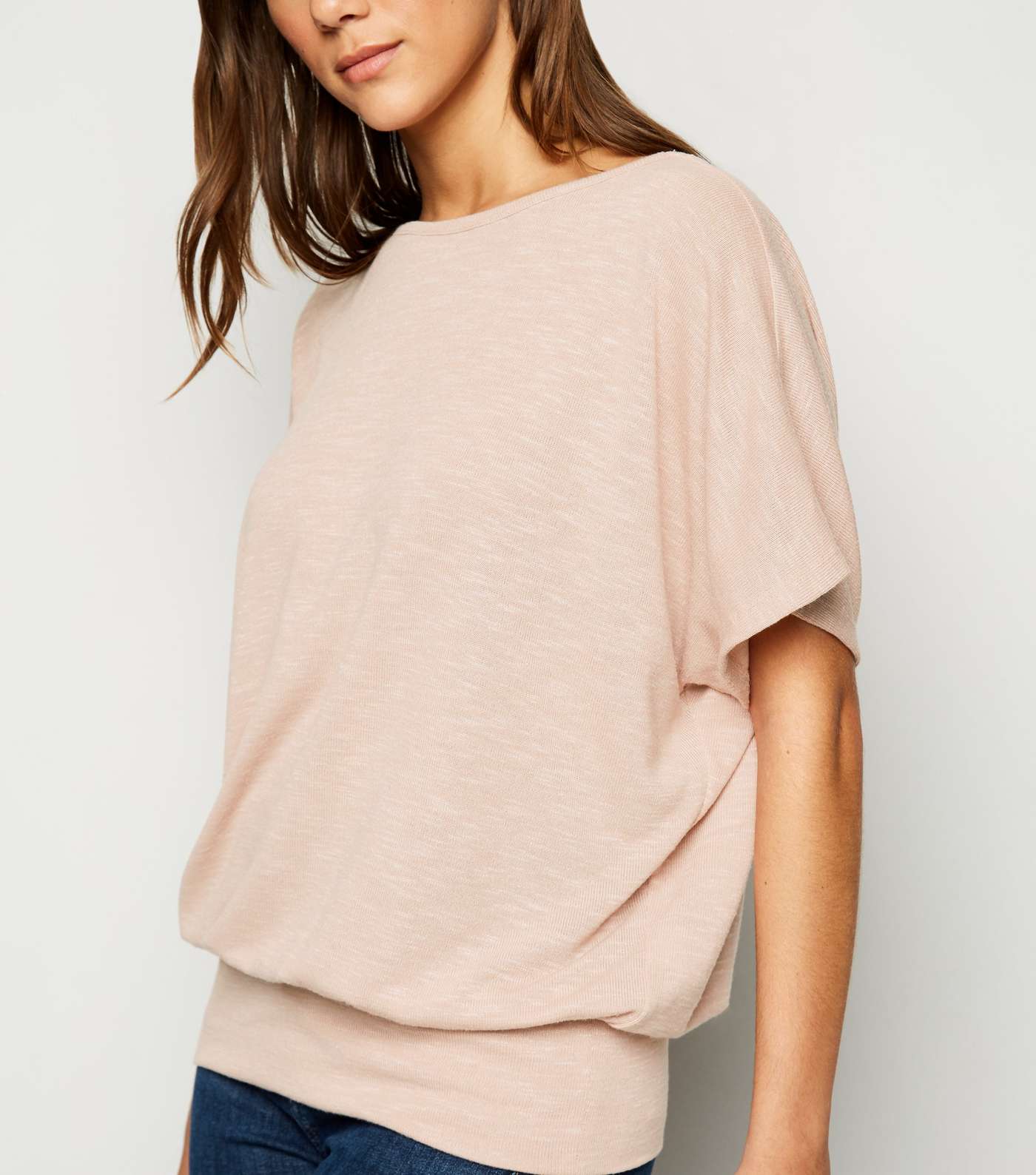 Mid Pink Fine Knit Batwing Top Image 5