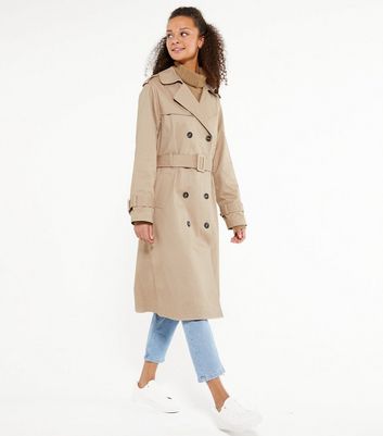 new look camel trench coat