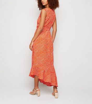 new look orange maxi dress