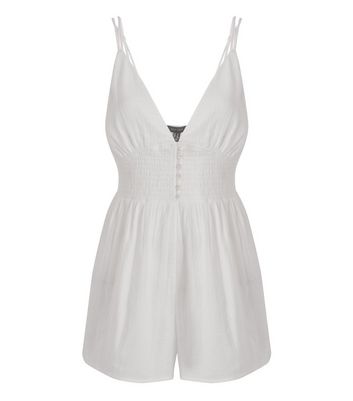 white strappy playsuit