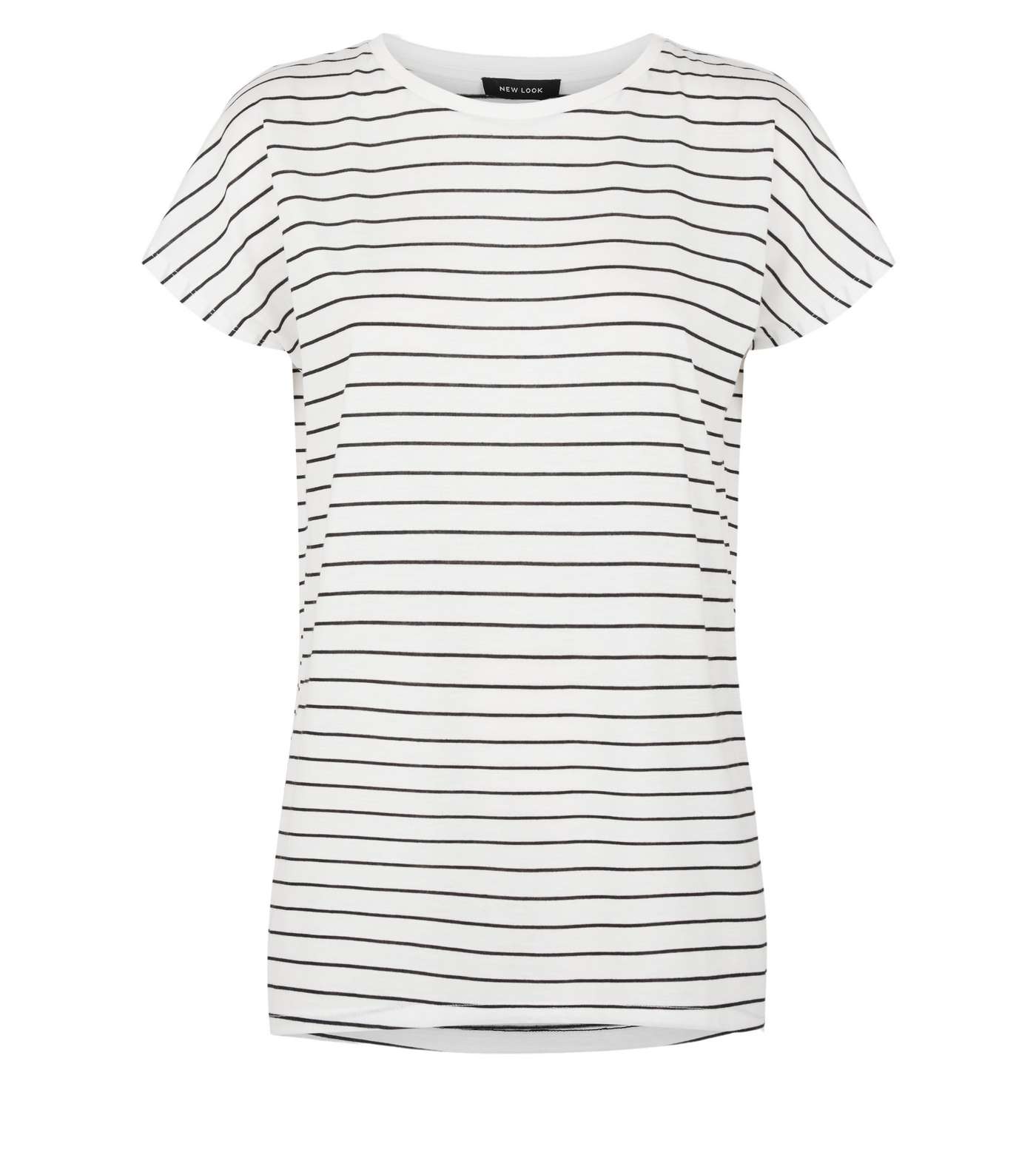 White Stripe Long T-Shirt Image 4