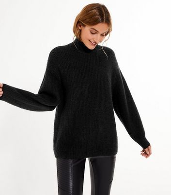 high neck long jumper
