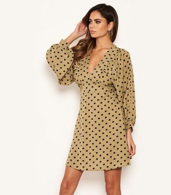 new look olive dress