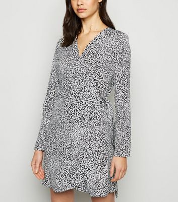 new look white leopard print dress
