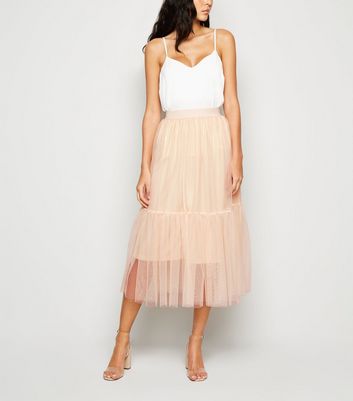 Womens tulle midi sales skirt