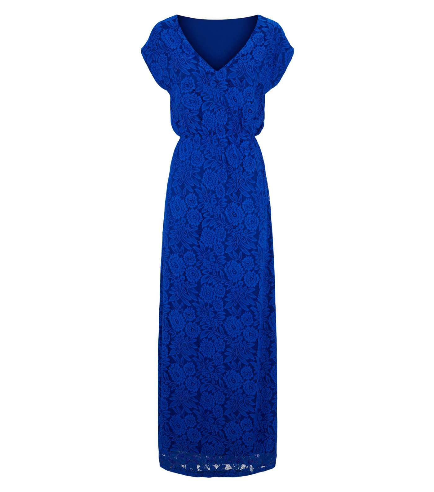 Mela Bright Blue Lace Maxi Dress Image 4