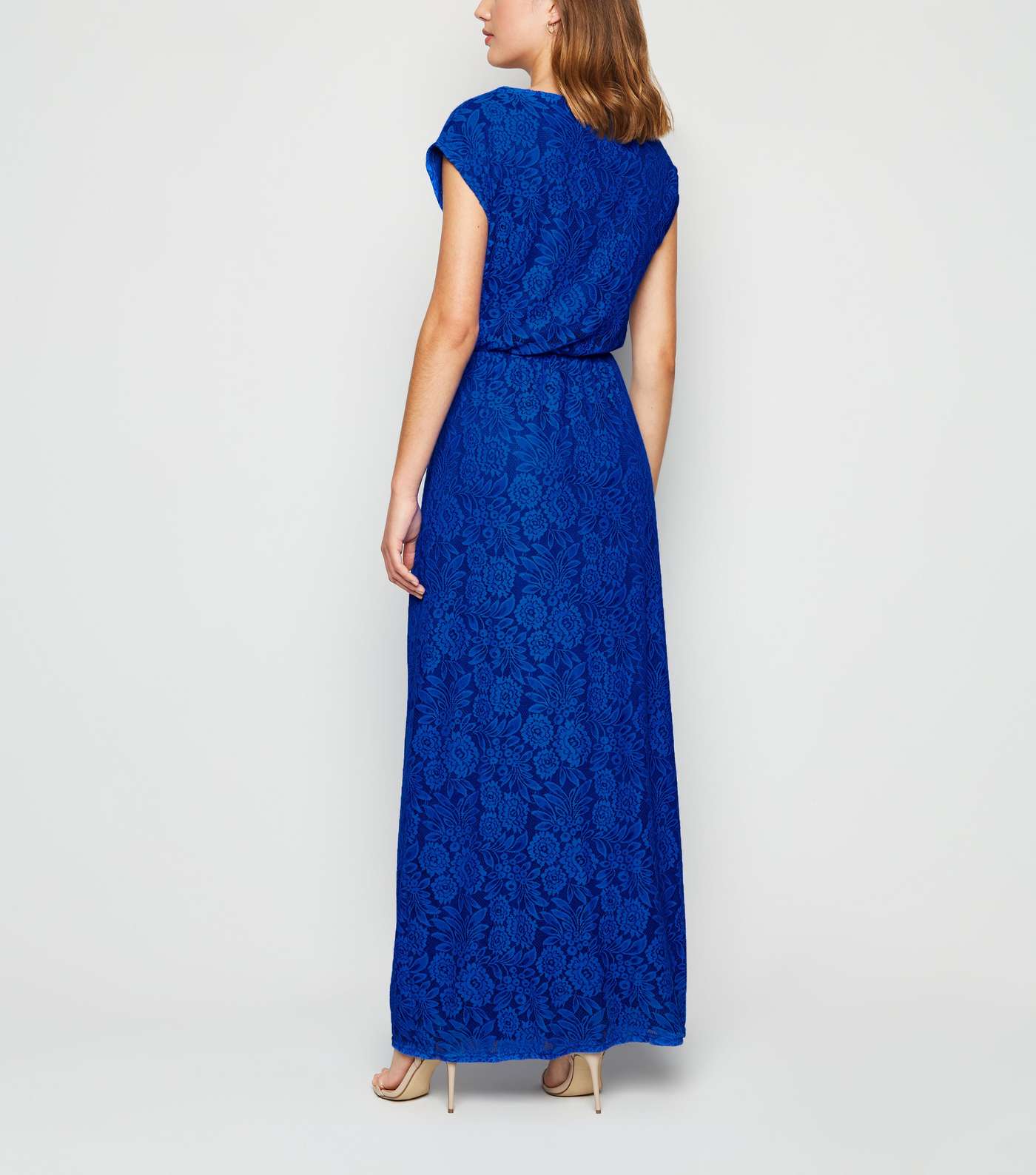 Mela Bright Blue Lace Maxi Dress Image 2