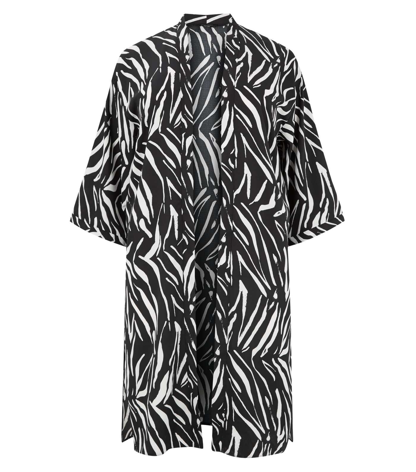 Curves Black Zebra Print Kimono Image 4