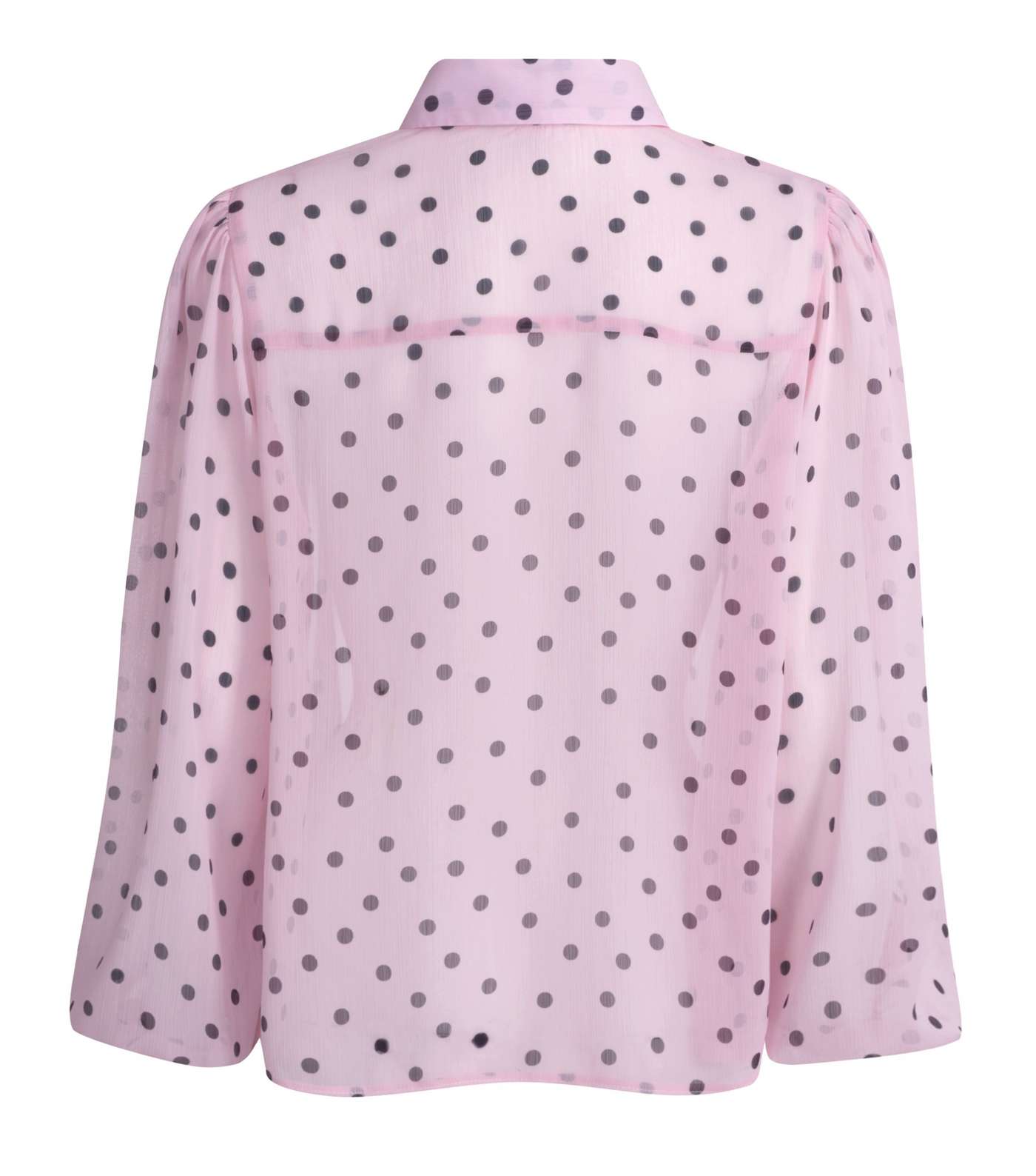 Pink Spot Textured Chiffon Shirt Image 2