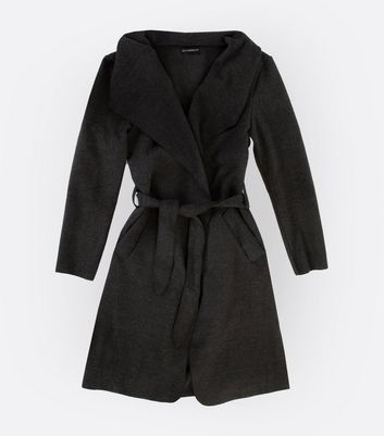 dark grey waterfall coat