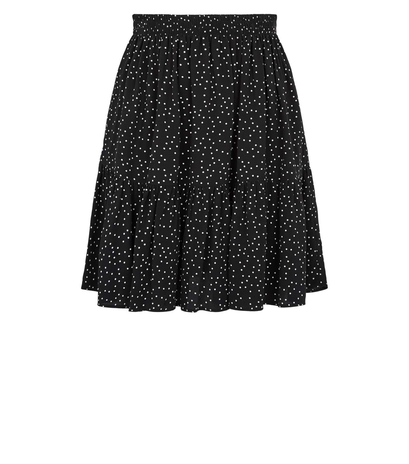Black Spot Tiered Mini Skirt Image 4