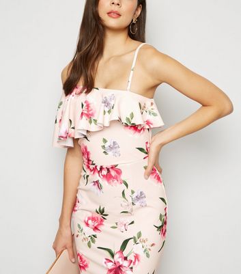 new look pink bodycon dress