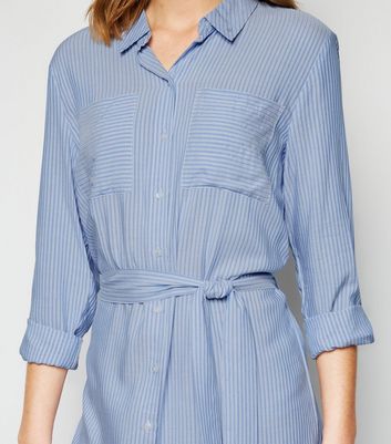 pale blue shirt dress