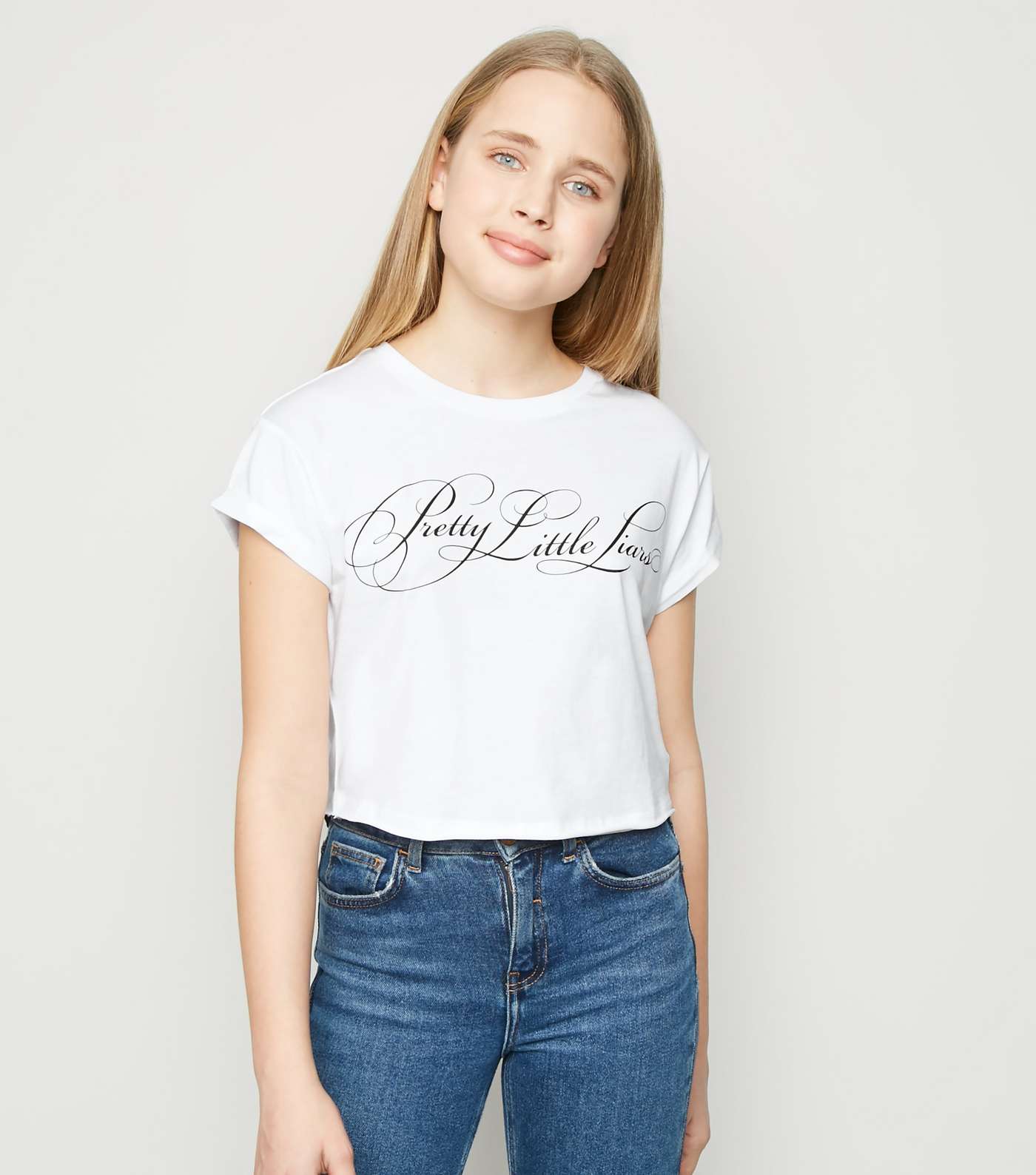 Girls White Pretty Little Liars Slogan T-Shirt