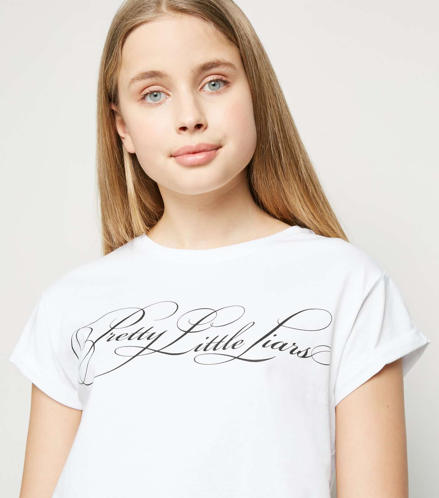 Girls White Pretty Little Liars Slogan T-Shirt Image 5