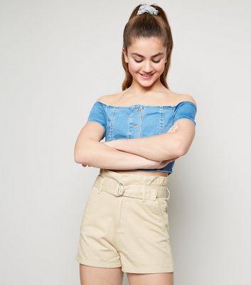 Twill shorts clearance high waist