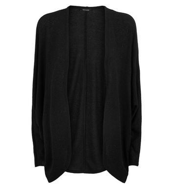 Black Fine Knit Batwing Cardigan | New Look